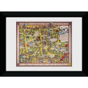 Image of Transport For London Map 2 50 x 70 Framed Collector Print