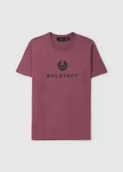 Image of Belstaff Mens Signature T-Shirt In Mulberry