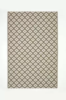 Image of May Geometric Olive Green Outdoor Rug