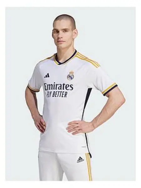 Image of adidas Real Madrid Home Shirt 2023 2024 Adults - Size L