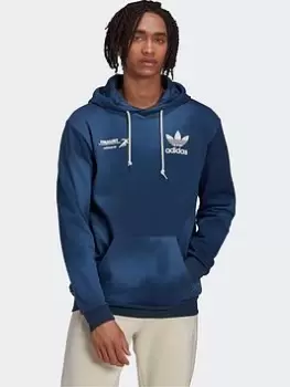 Image of adidas Originals Graphics Mellow Ride Club Hoodie - Dark Blue, Dark Blue, Size XS, Men
