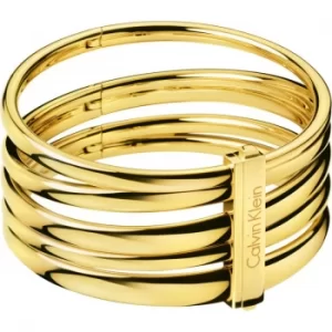 Image of Ladies Calvin Klein PVD Gold plated Medium Sumptuous Bangle