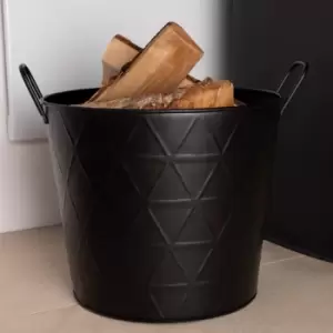 Image of Snug - Fireside Yew Iron Firewood Bucket Black