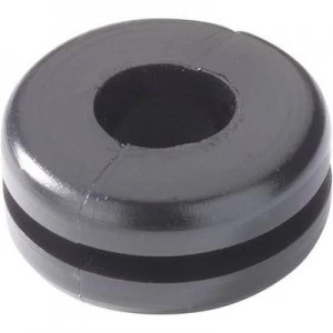 Image of HellermannTyton HV1207 PVC BK M1 Cable grommet Terminal max. 6mm PVC Black