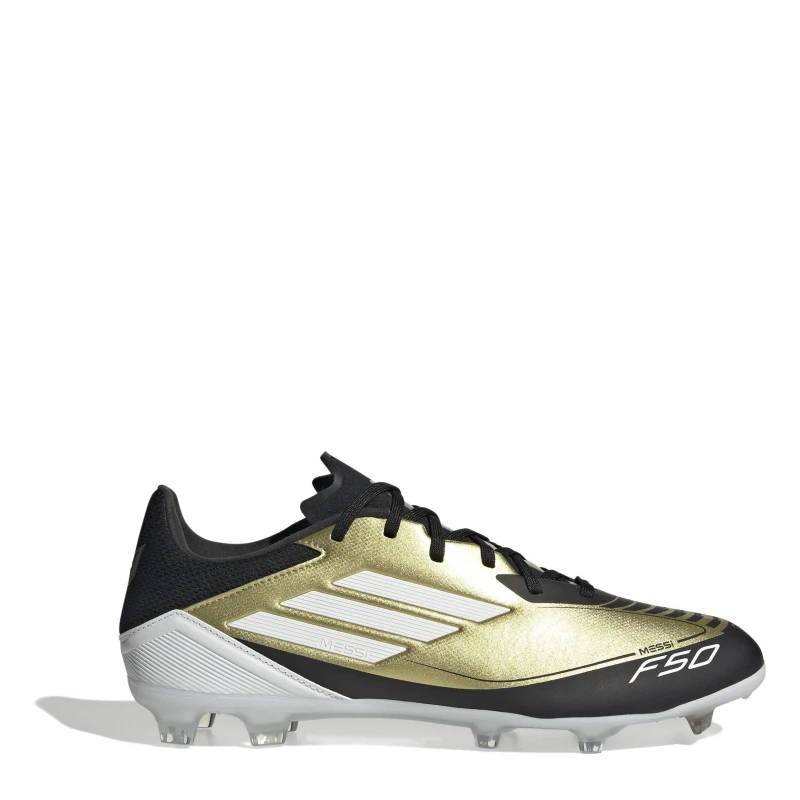 Image of adidas Messi F50 Academy Adults Firm Ground Football Boots - Gold Gold 8.5