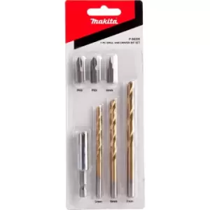 Image of Makita 7 Piece Drill And Screwdriver Bit Set