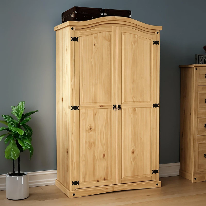 Image of Lassic Vida Designs Corona 2 Door Wardrobe Pine unisex 2 Door