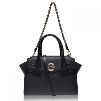 Image of Michael Kors Carmen Belted Satchel Bag - Black 001