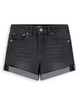 Image of Teenager Cuffed Girlfriend Shorts - Grey