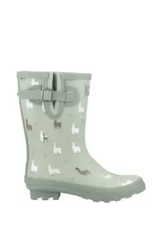 Image of Farmyard Print Mid Wellington Boot