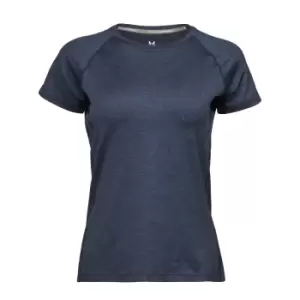Image of Tee Jays Womens/Ladies Cool Dry Short Sleeve T-Shirt (2XL) (Navy Melange)