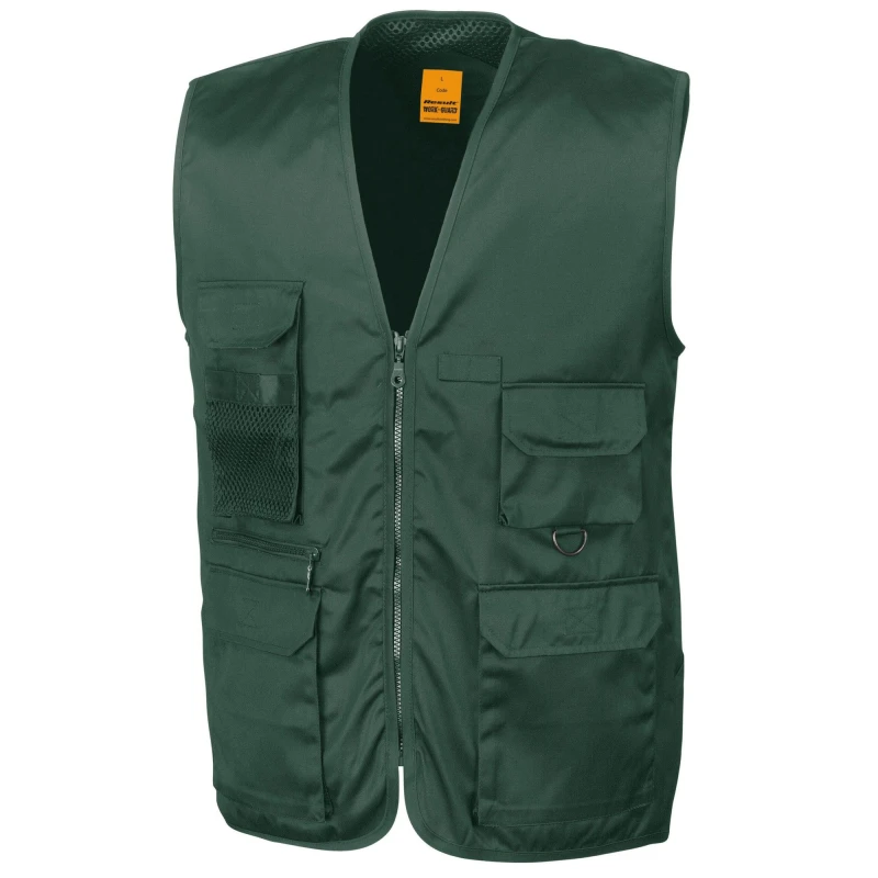Image of Result Result Men Safari Waistcoat in Green Size: Small Green S Male 5063470673353
