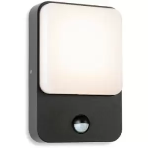 Image of Firstlight - Hero LED Wall Light with pir Graphite with White Polycarbonate Diffuser IP54