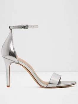 Image of Aldo Piliria Heeled Sandals - Silver, Size 6, Women