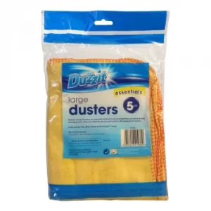 Image of Duzzit Soft and Strong Large Yellow Dusters 5 Pack