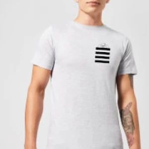 Image of Looney Tunes Taz Stripes Pocket Print Mens T-Shirt - Grey - M