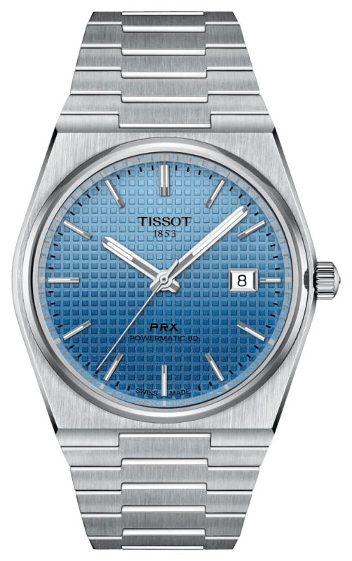 Image of Tissot T1374071135101 PRX Powermatic 80 (40mm) Ice Blue Watch