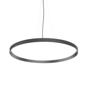 Image of FLY 90cm Integrated LED Pendant Ceiling Light Black, 3000K, IP40