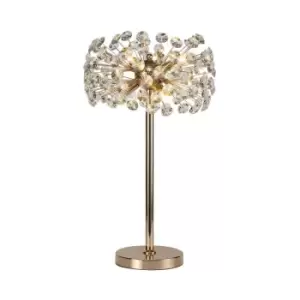 Image of Luminosa Table Lamp 6 Light G9 French Gold, Crystal
