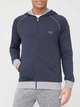 Image of Hugo Boss Mix and Match Zip Through Hoodie Navy 409 Men