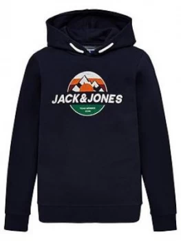 Image of Jack & Jones Junior Boys Mountain Hoodie - Navy Blazer
