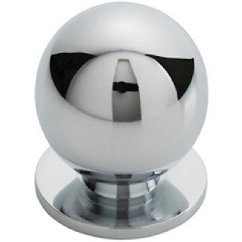 Image of Loops Solid Ball Cupboard Door Knob 30mm Diameter Polished Chrome Cabinet Handle Multi unisex