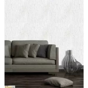 Image of Anaglypta Royal Oak Textured Paintable White Wallpaper Thick Vinyl Plain Emboss - White