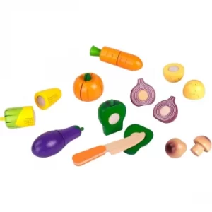 Image of Wooden Cutting Vegetables (17 Piece)