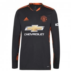 Image of adidas Manchester United Home Goalkeeper Shirt 2020 2021 - Grey/Orange