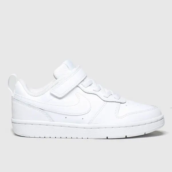 Image of Nike white court borough low 2 Junior trainers White UK 11 (EU 28½)