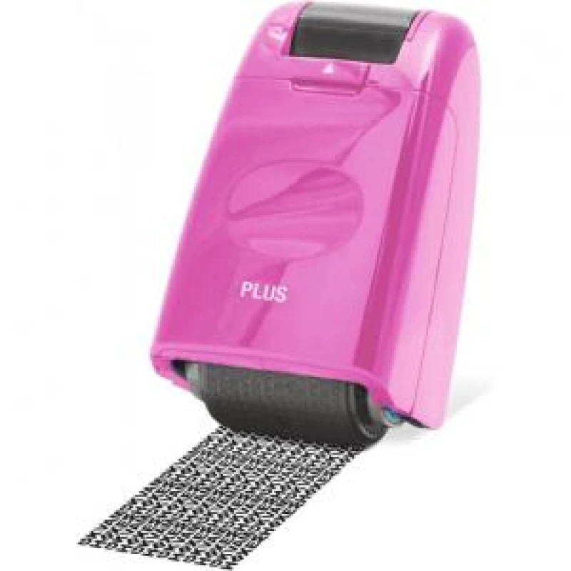 Image of Plus by Pentel Plus By Pentel Guard Your ID Camouflage Roller Stamp Pink With Black Ink 38093 38093
