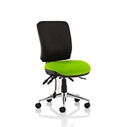 Image of Dynamic Independent Seat & Back Task Operator Chair Without Arms Chiro Black Back, Myrrh Green Seat Without Headrest Medium Back