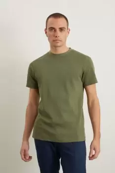 Image of Mens Muscle Fit Popcorn Texture T-Shirt