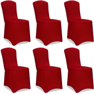 Image of Chair Cover 6Pcs Set Red