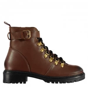 Image of Feud Link Hiker Boots - Tan Leather