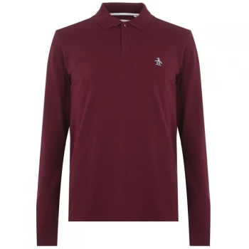 Image of Original Penguin Original Long Sleeve Polo Shirt - Port 608