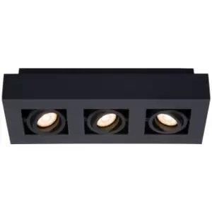 Image of Lucide XIRAX - Ceiling Spotlight - LED Dim to warm - GU10 - 3x5W 2200K/3000K - Black