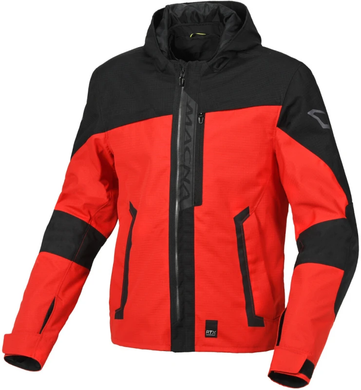 Image of Macna Riggor Textile Waterproof Jacket Red Black Size 2XL