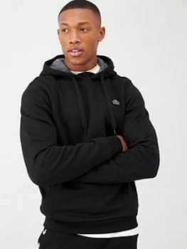 Image of Lacoste Classic Overhead Hoodie - Black