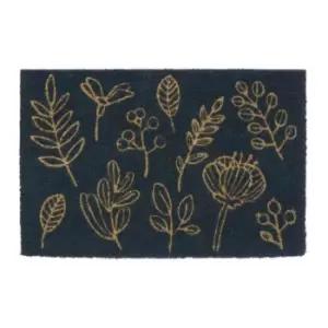 Image of Premier Housewares Sustain Botanical Doormat - Black