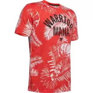 Image of Under Armour Rock Print T Shirt Mens - Red