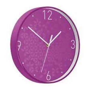 Image of Leitz WOW Wall Clock 290x290x43mm Purple Ref 90150062