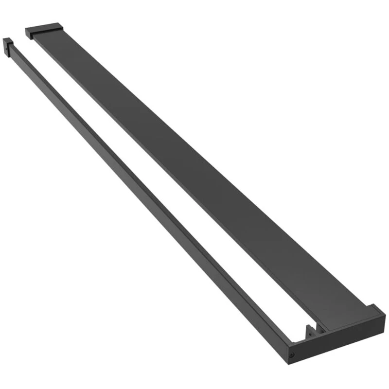 Image of vidaXL Shower Shelf For Walk-in Shower Wall Black 115cm Aluminium, Black 153618