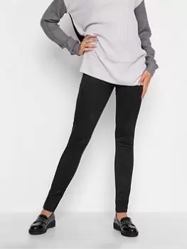 Image of Long Tall Sally Black Suedette Legging, Black, Size 10, Women