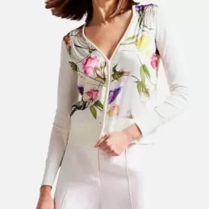 Image of Ted Baker Chantri Floral Knit Cardigan - UK 14