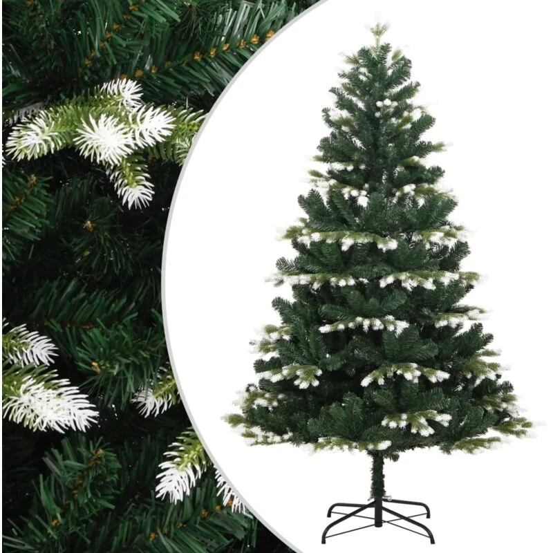 Image of VIDAXL Vidaxl - Artificial Hinged Christmas Tree with Flocked Snow 210cm 356758