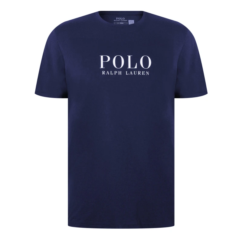 Image of Polo Ralph Lauren Box Logo T-Shirt Cruise Navy male L