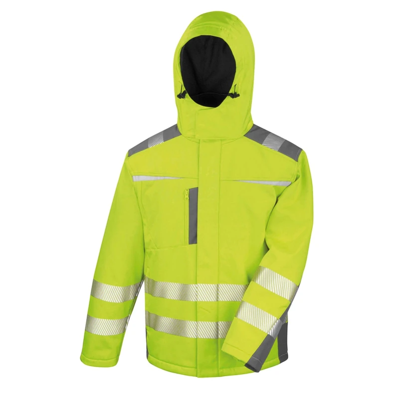 Image of SAFE-GUARD by Result Mens Dynamic Reflective Coat in Bright Yellow Size: Small Bright Yellow Male S