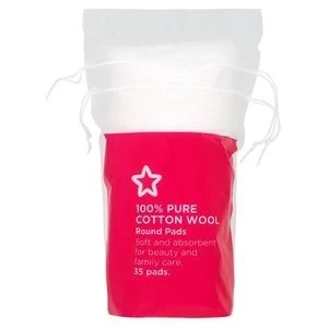 Image of Superdrug Cotton Wool Pads Travel Pack x 35