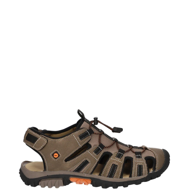 Image of Hi Tec Mens Cove Lightweight Sport Sandals UK Size 11 (EU 45) Taupe/Burnt Orange HIT126-TAUPE-11